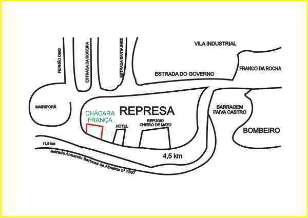 Mapa - Chácara França - Franco da Rocha 