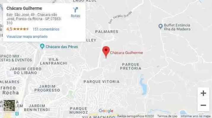 Mapa - Chácara Guilherme - Franco da Rocha